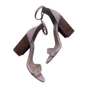 Steve Madden Frame Suede Block Heels Pink Sexy Date Night Size 8.5 Women’s